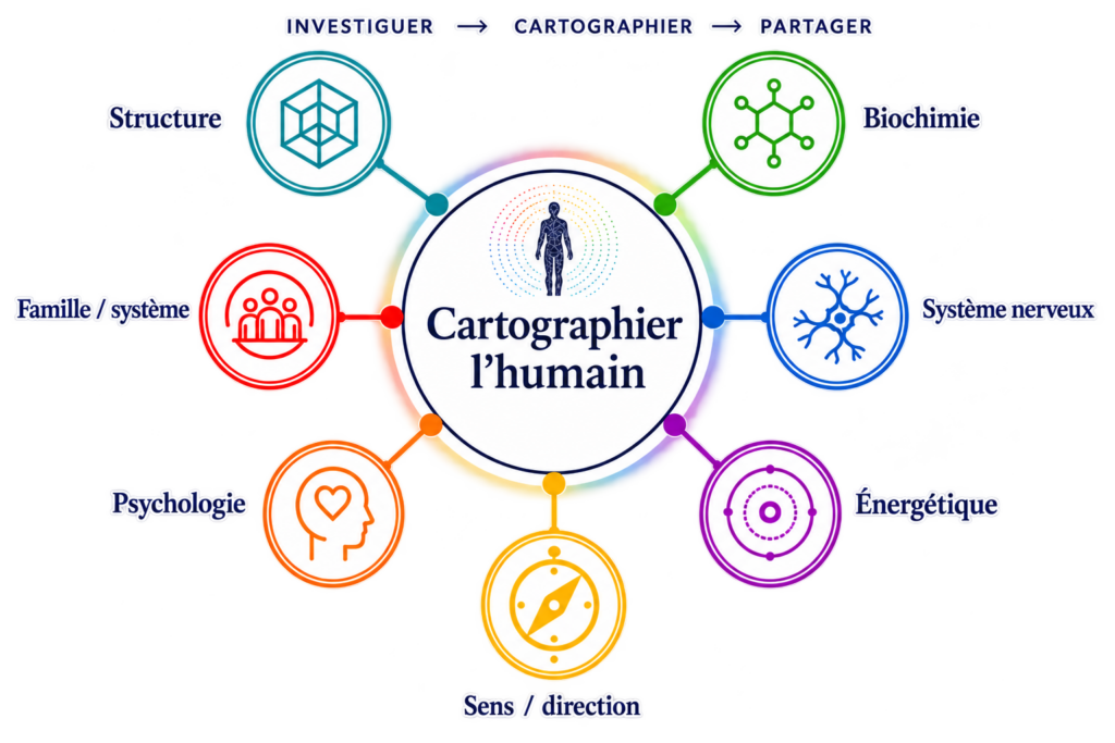 Les differentes disciplines investiguées par cartographier l'humain